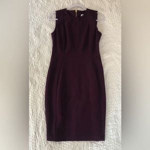 Calvin Klein Purple/Maroon Business Casual Dress - Women’s Size: 4